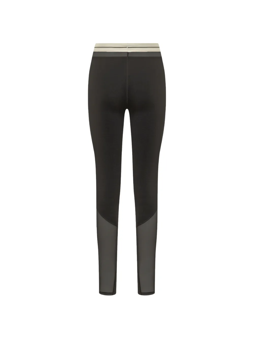 Palm Angels Legging met mesh vlak en logoband Zwart