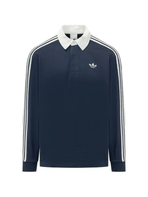 adidas 3-Stripes rugby long-sleeve polo