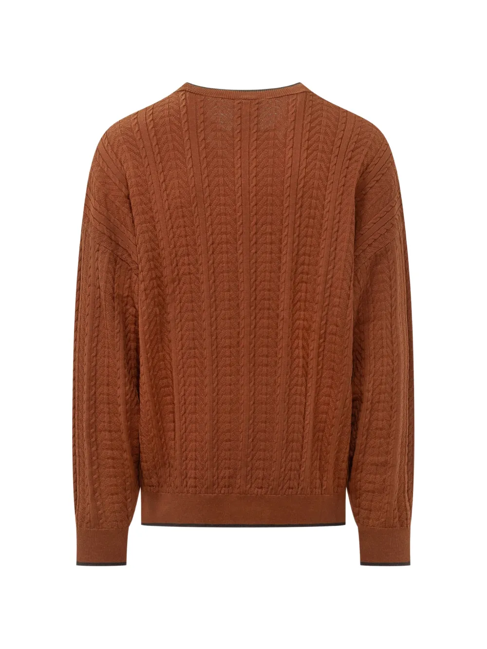 adidas cable-knit V-neck sweater Oranje