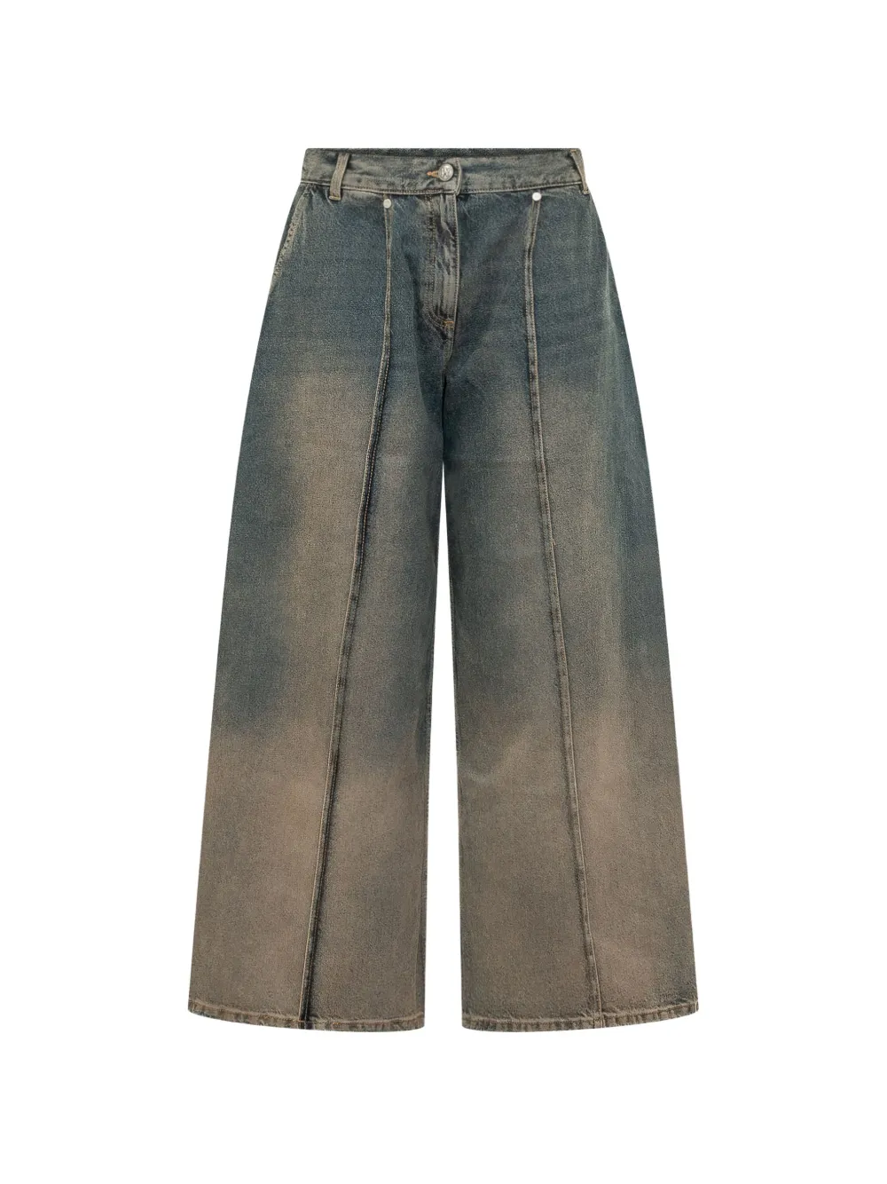 Palm Angels pleated wide-leg jeans - Blu