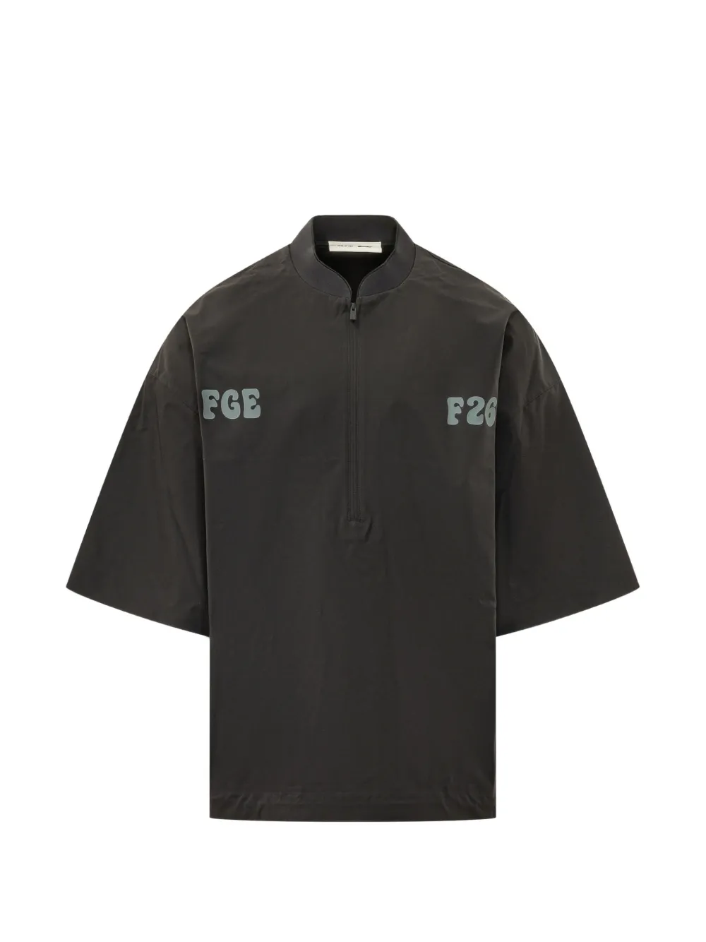 FEAR OF GOD ESSENTIALS half-zip baseball shirt - Nero