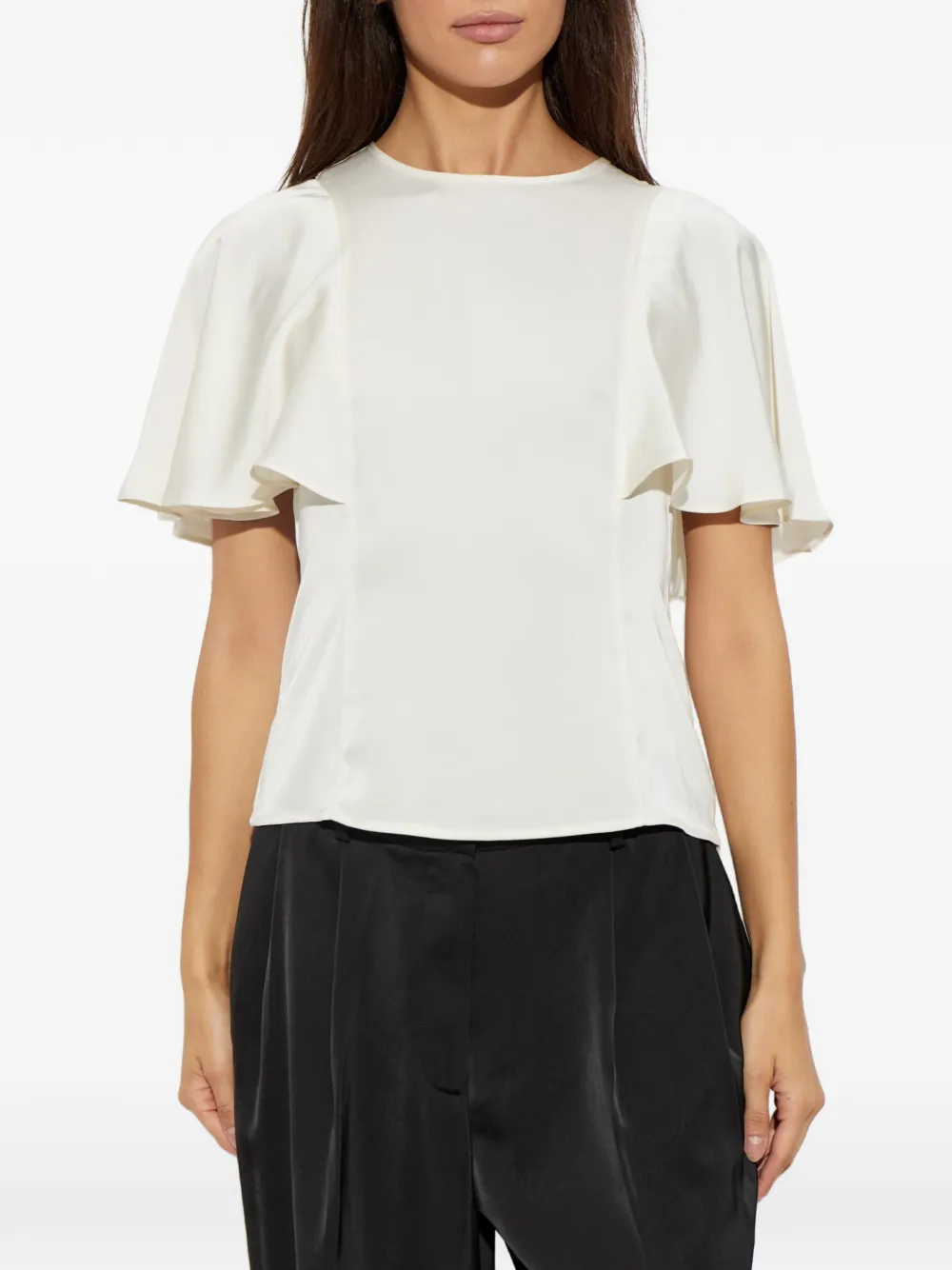 Michael Kors Top met capemouwen Beige