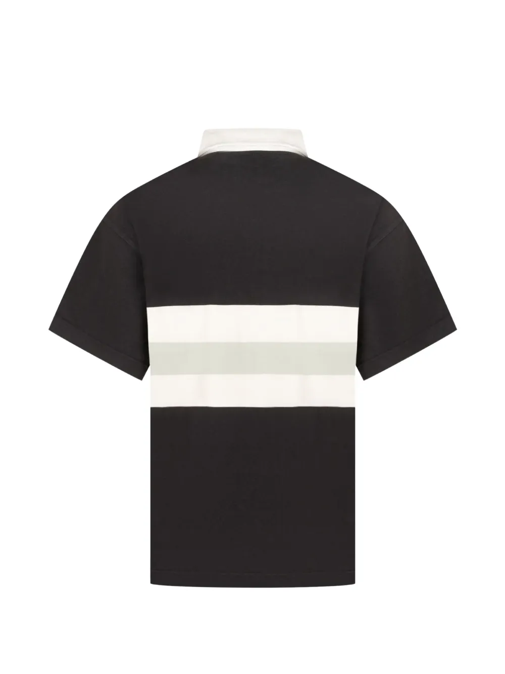 Palm Angels striped loose-fit polo shirt Zwart