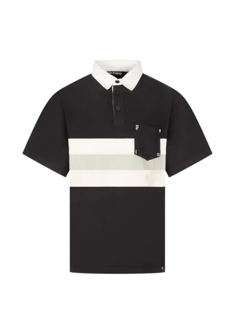 Palm Angels striped loose-fit polo shirt