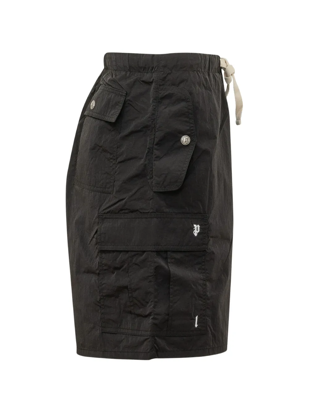 Palm Angels Palm Type ruimvallende cargo shorts Zwart