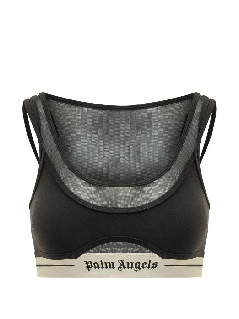 Palm Angels Top con banda logo - Nero