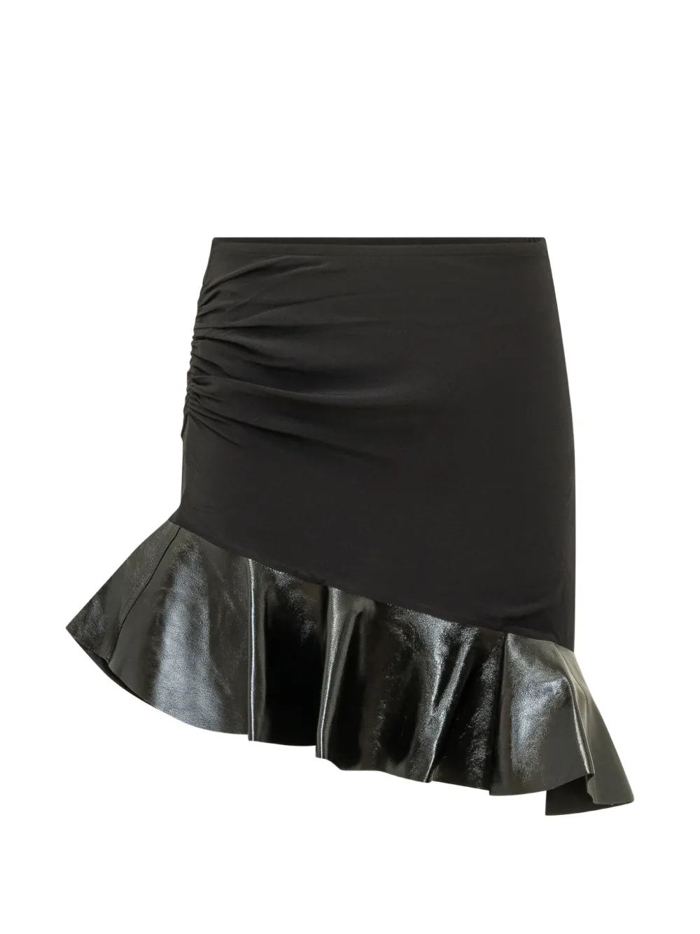 IRO Faadela ruched ruffled mini skirt - Nero