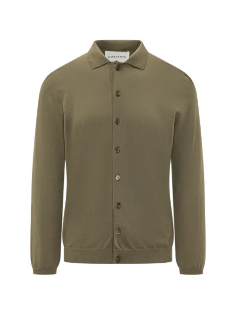 AMARANTO  button-up shirt-collar cardigan