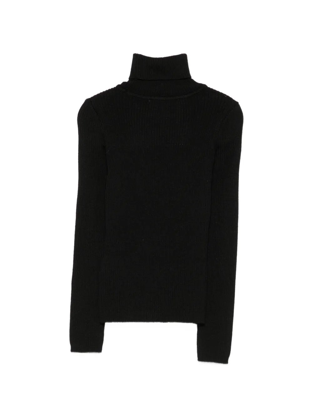Elisabetta Franchi La Mia Bambina Ribgebreide trui met logo-intarsia Zwart