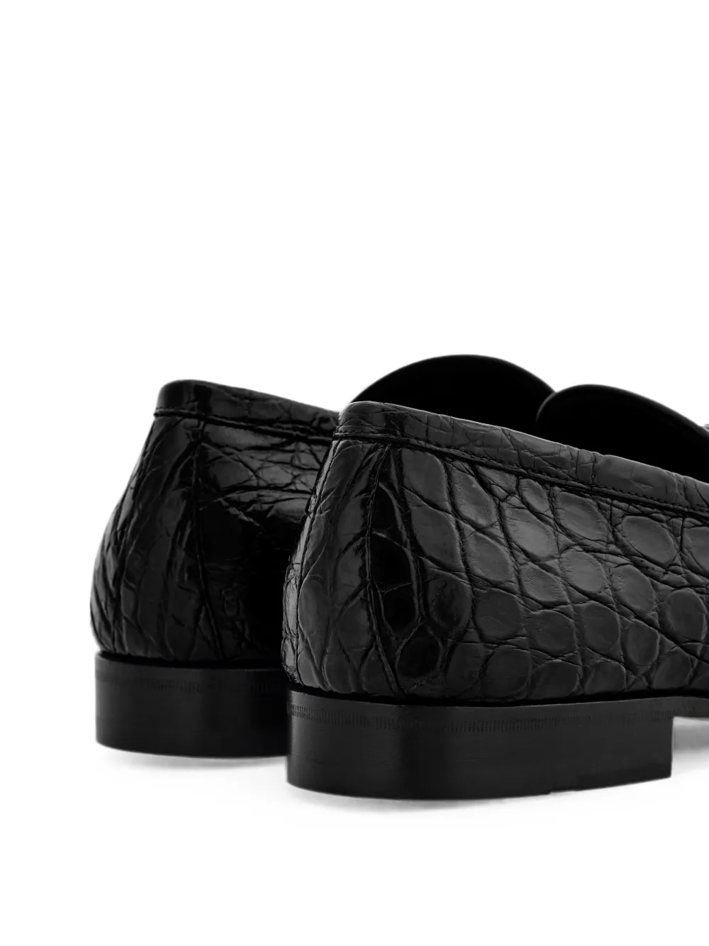 Ferragamo Mocassins met Gancini ornament Zwart