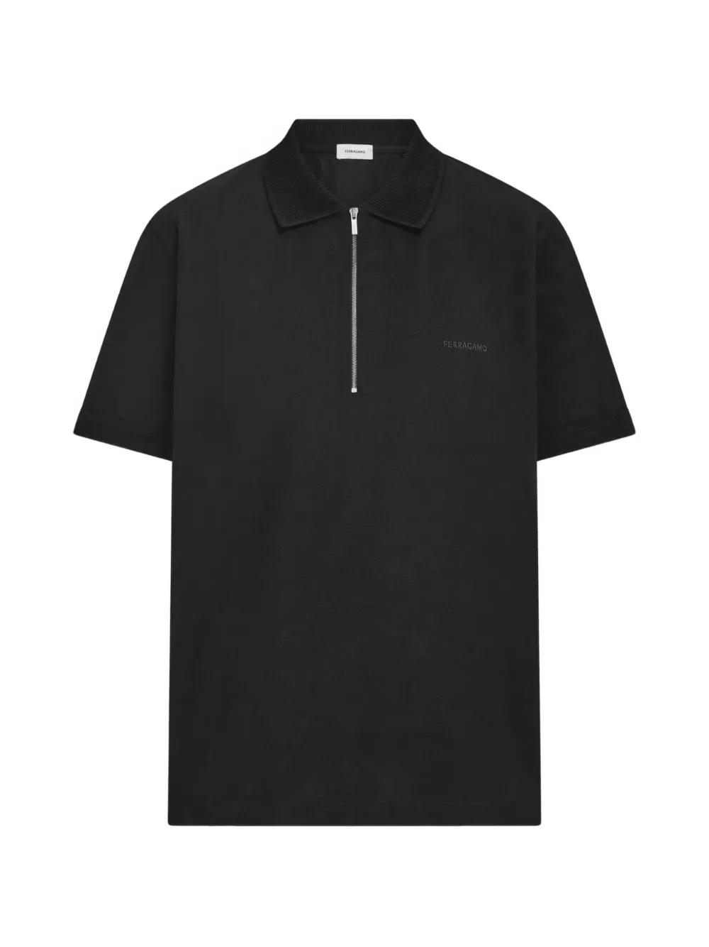 Ferragamo ジップカラー付きポロ | ブラック | Image 1