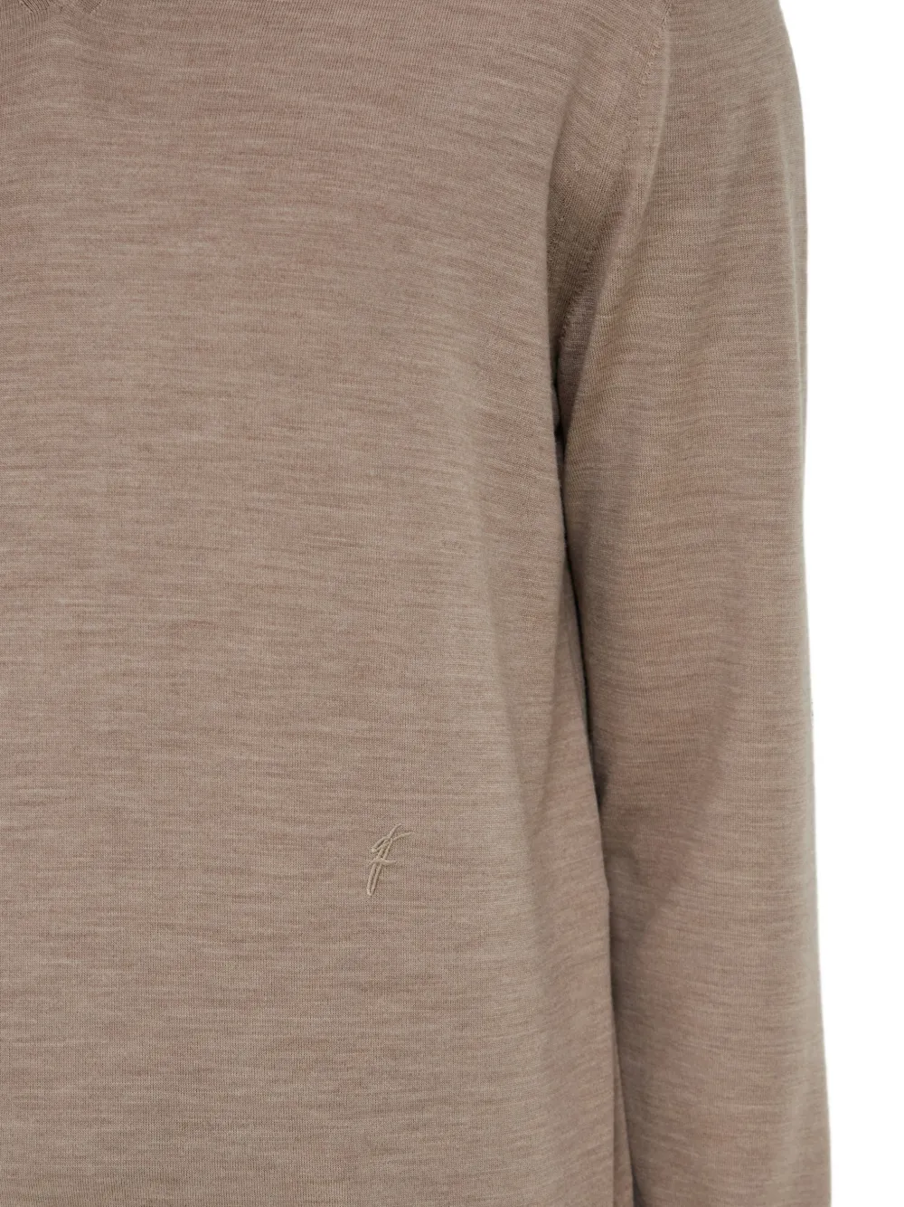 Ferragamo Gebreide trui met V-hals Beige