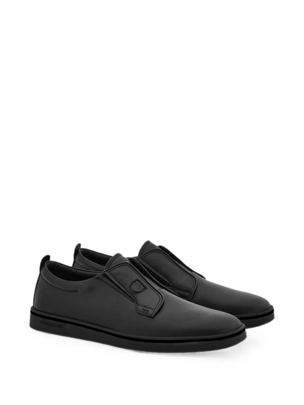 Ferragamo slip-on Derby shoes Zwart