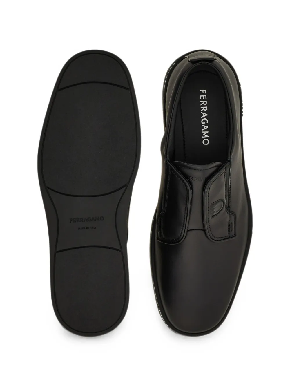 Ferragamo slip-on Derby shoes Zwart