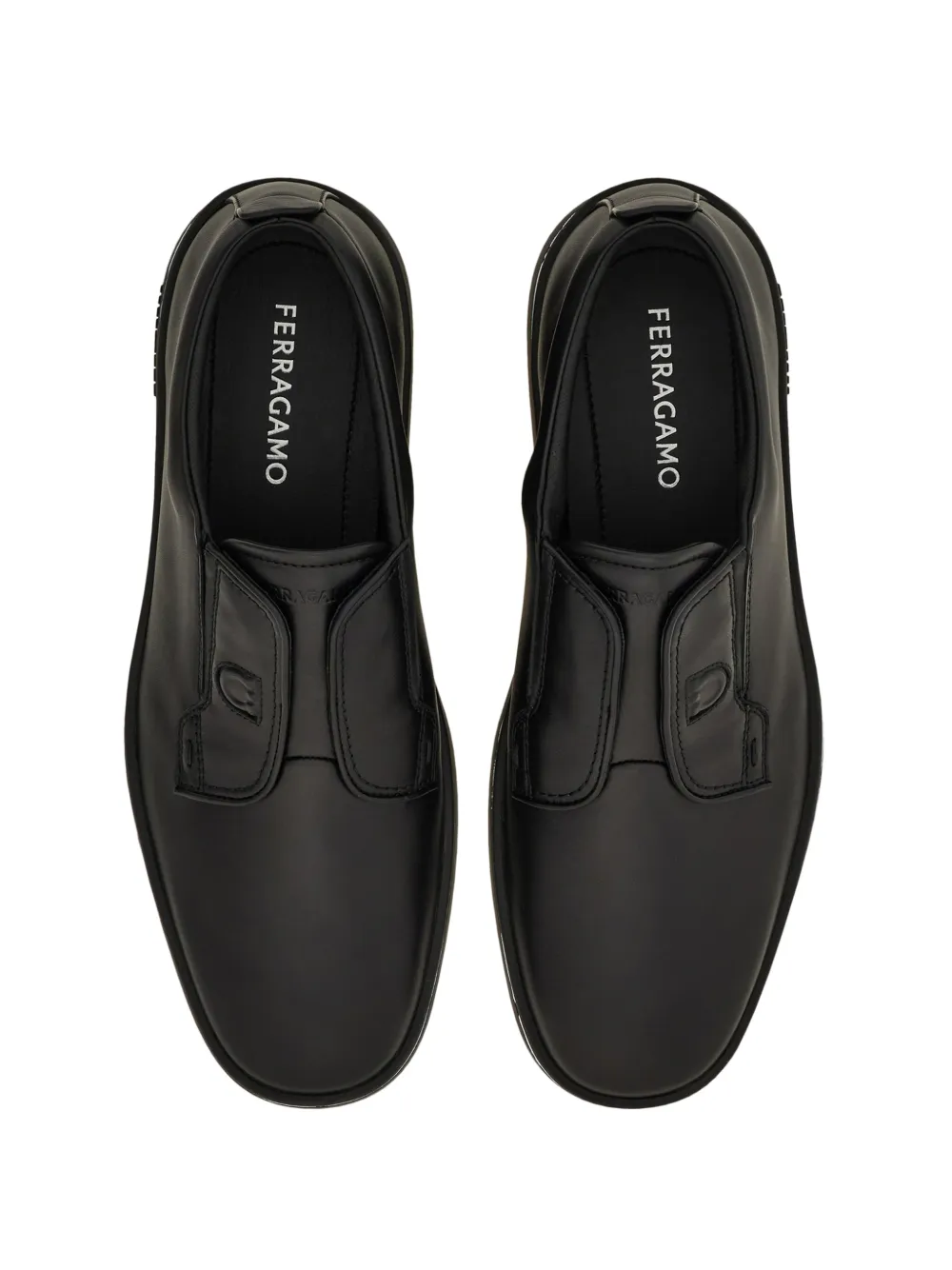 Ferragamo slip-on Derby shoes Zwart