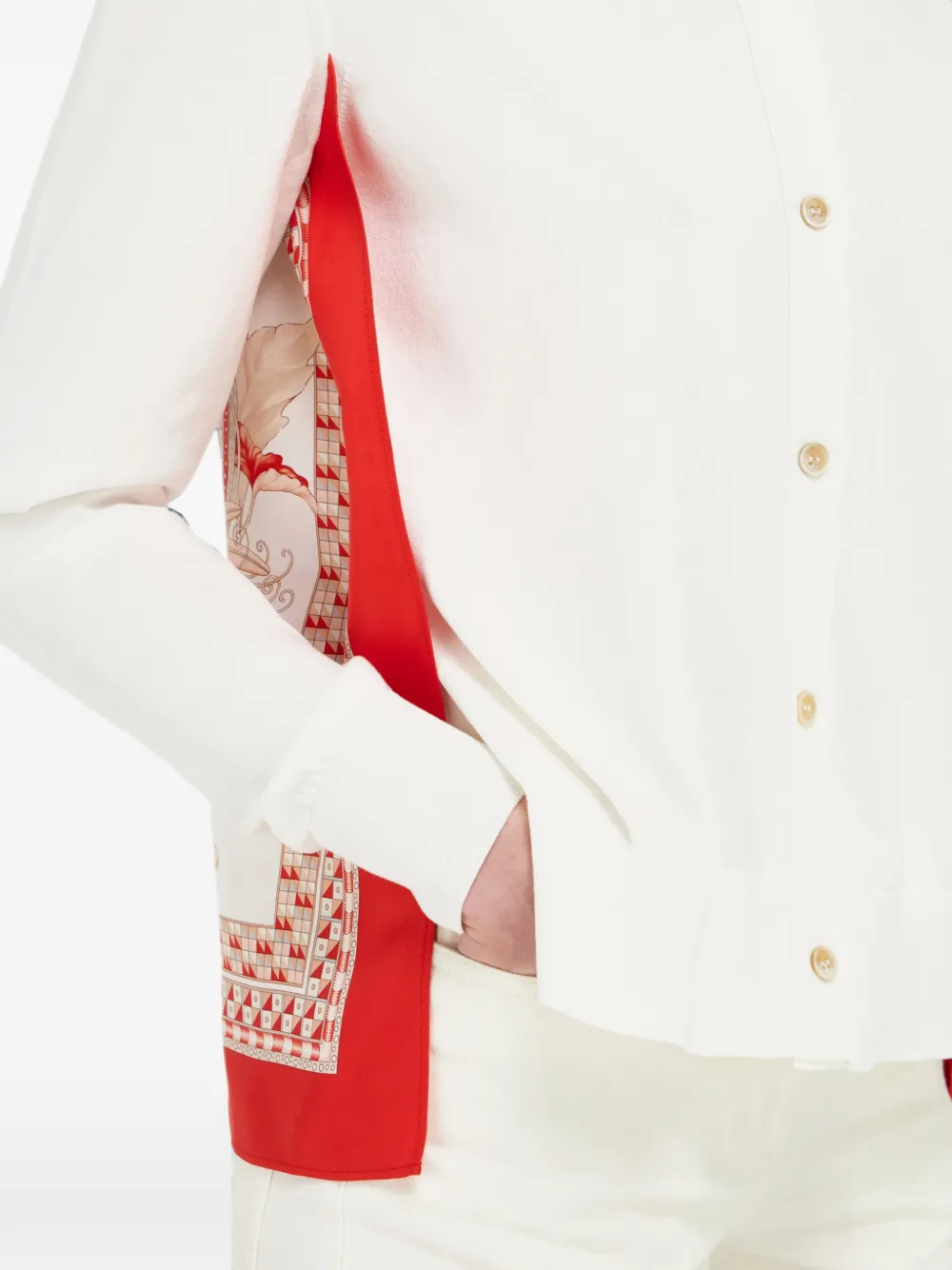 Ferragamo Vest met ronde hals en print Wit