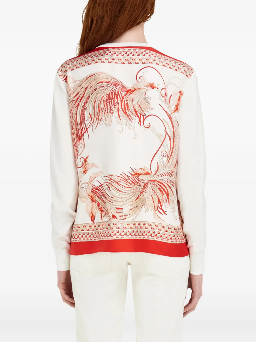 Ferragamo Vest met ronde hals en print Wit