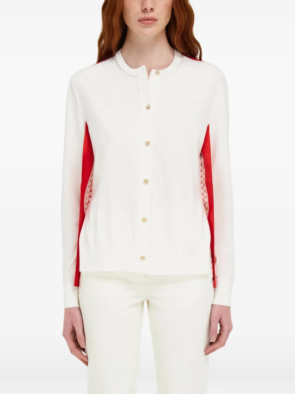 Ferragamo Vest met ronde hals en print Wit