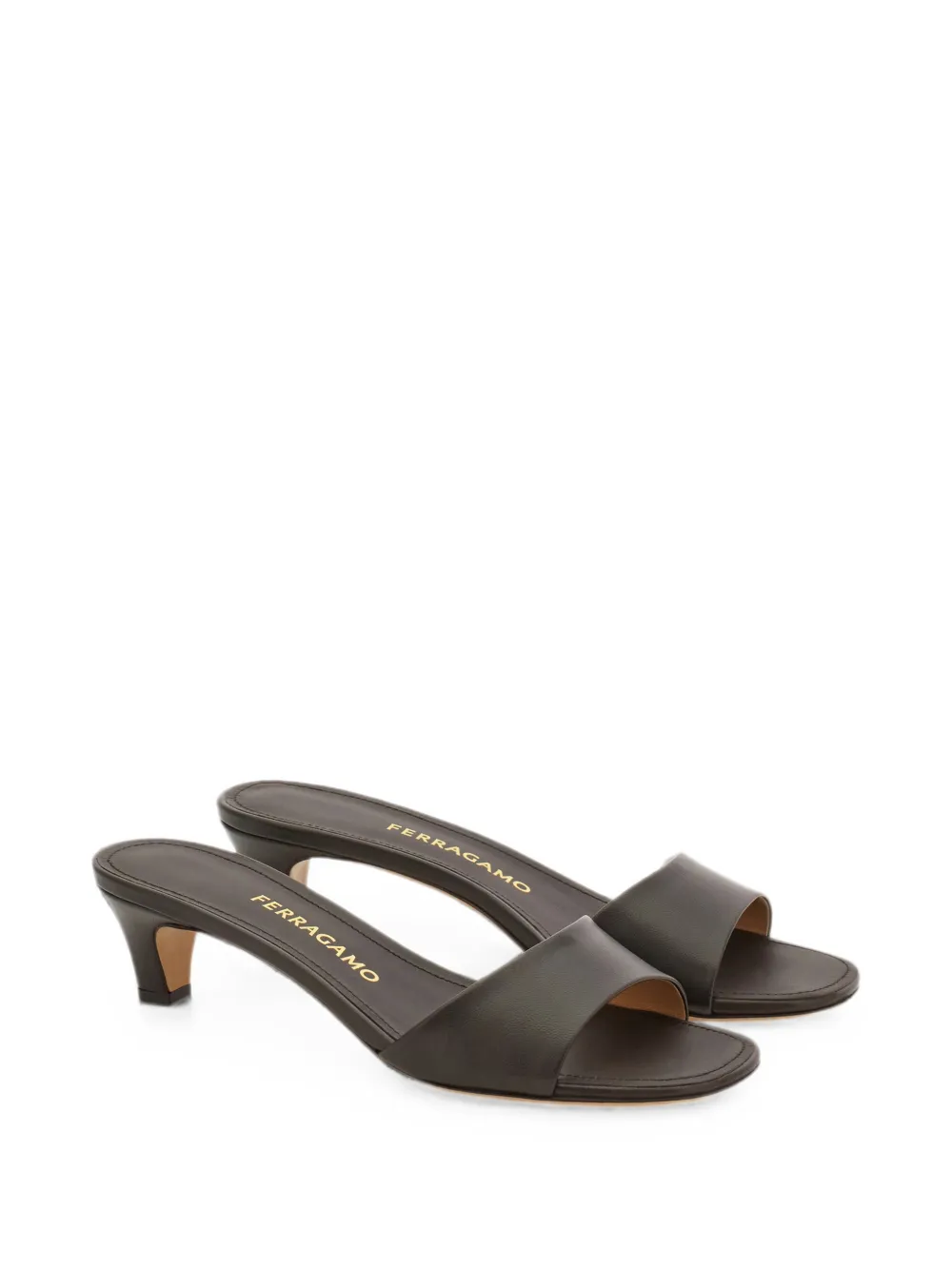 Ferragamo Low heeled slides Zwart