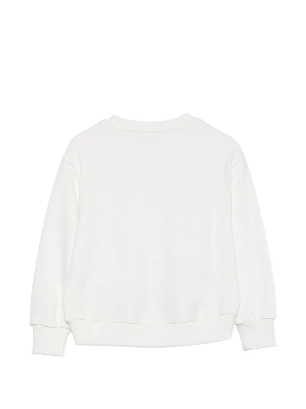 Elisabetta Franchi La Mia Bambina Cropped trui met logo-patch Wit