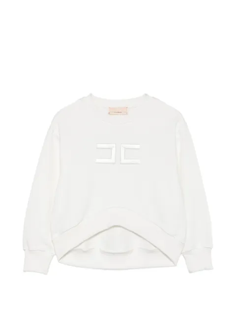 Elisabetta Franchi La Mia Bambina cropped sweater med logomærke