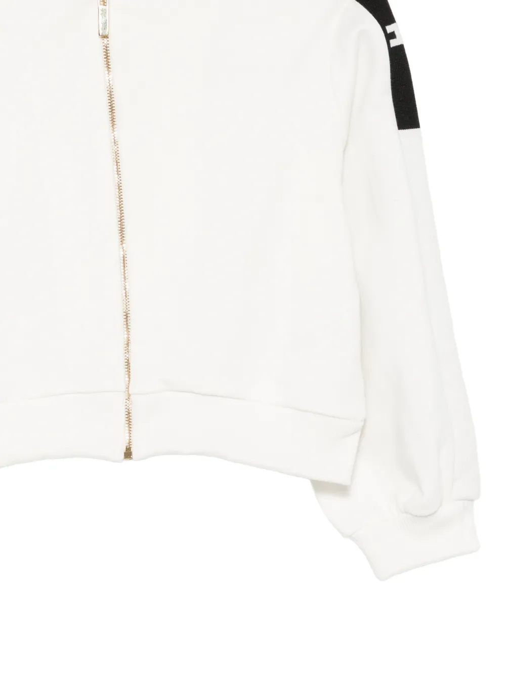 Elisabetta Franchi La Mia Bambina Hoodie met rits Wit