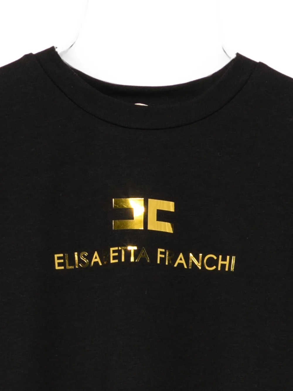 Elisabetta Franchi La Mia Bambina T-shirt met logoprint Zwart