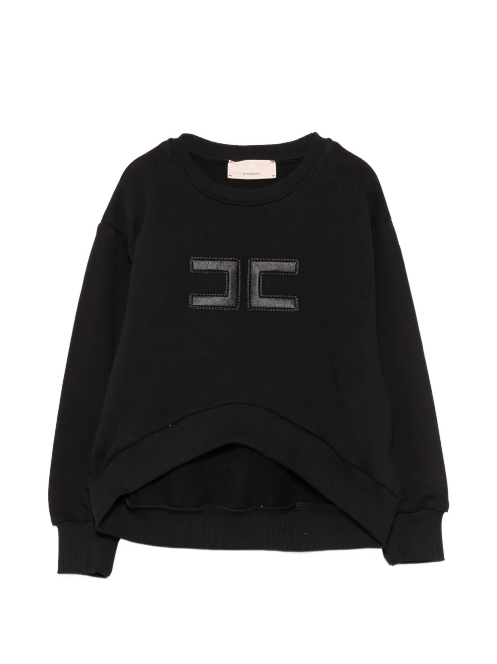 Elisabetta Franchi La Mia Bambina logo-patch sweatshirt - Nero