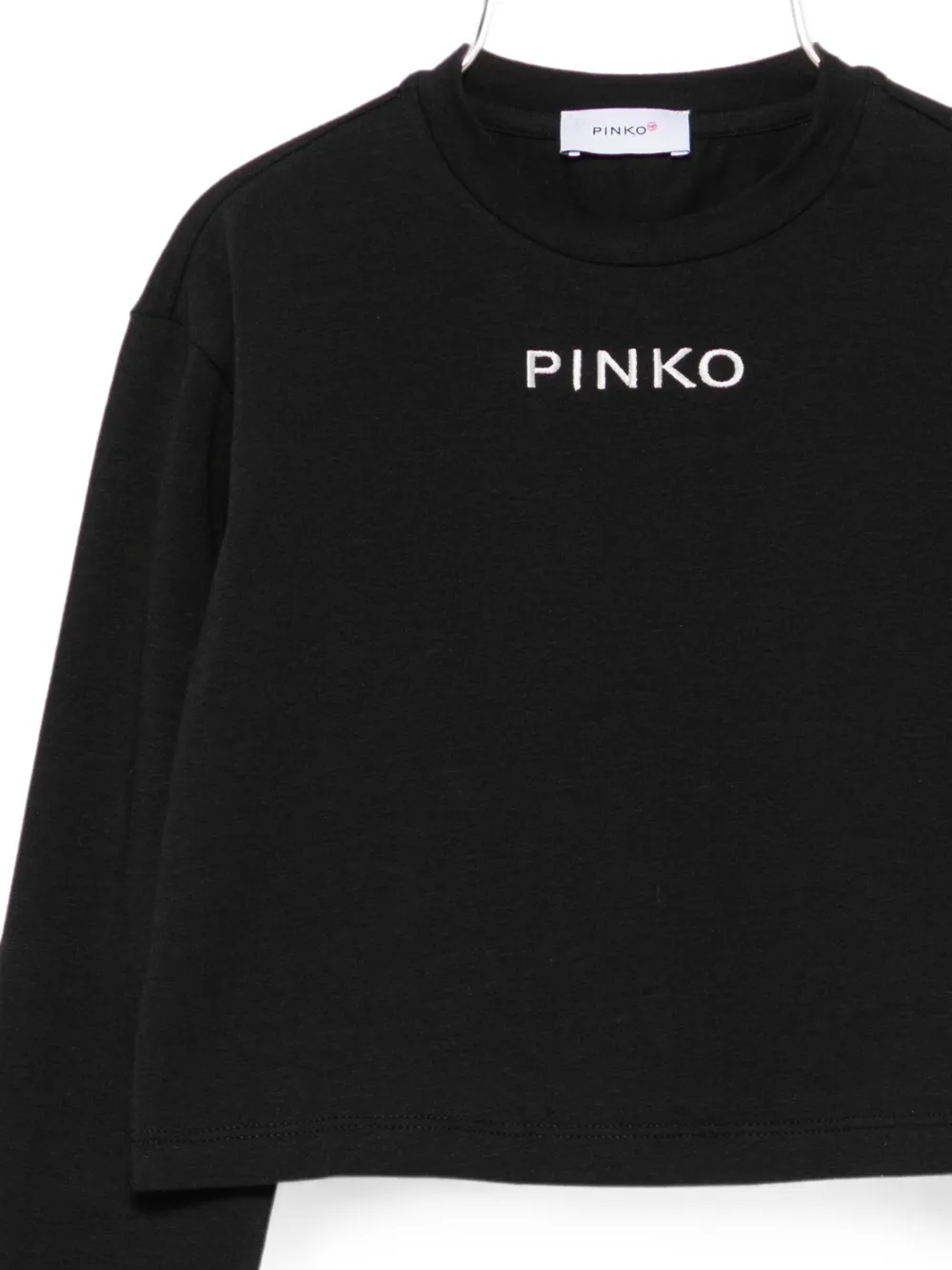 Pinko Kids T-shirt met geborduurd logo Zwart