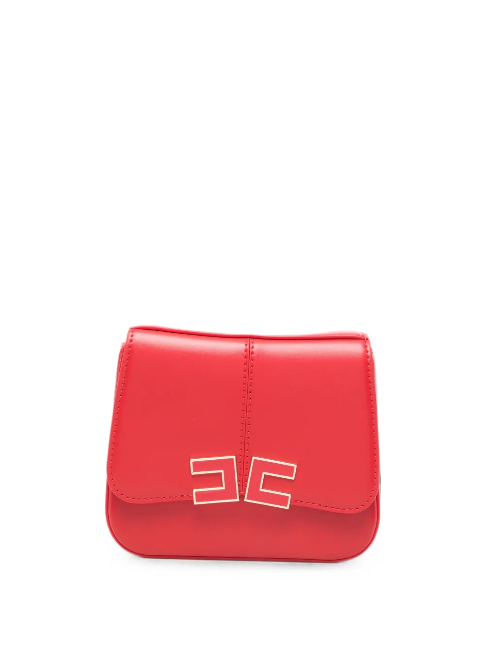 Elisabetta Franchi La Mia Bambina logo-plaque shoulder bag - Rosso