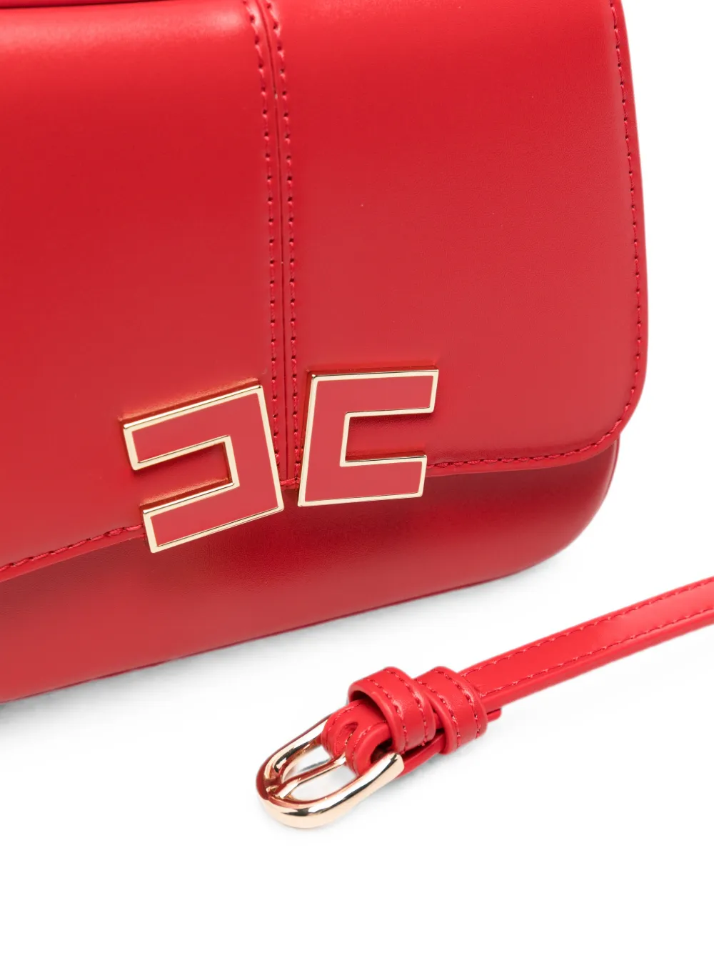 Elisabetta Franchi La Mia Bambina Schoudertas met logoplakkaat Rood