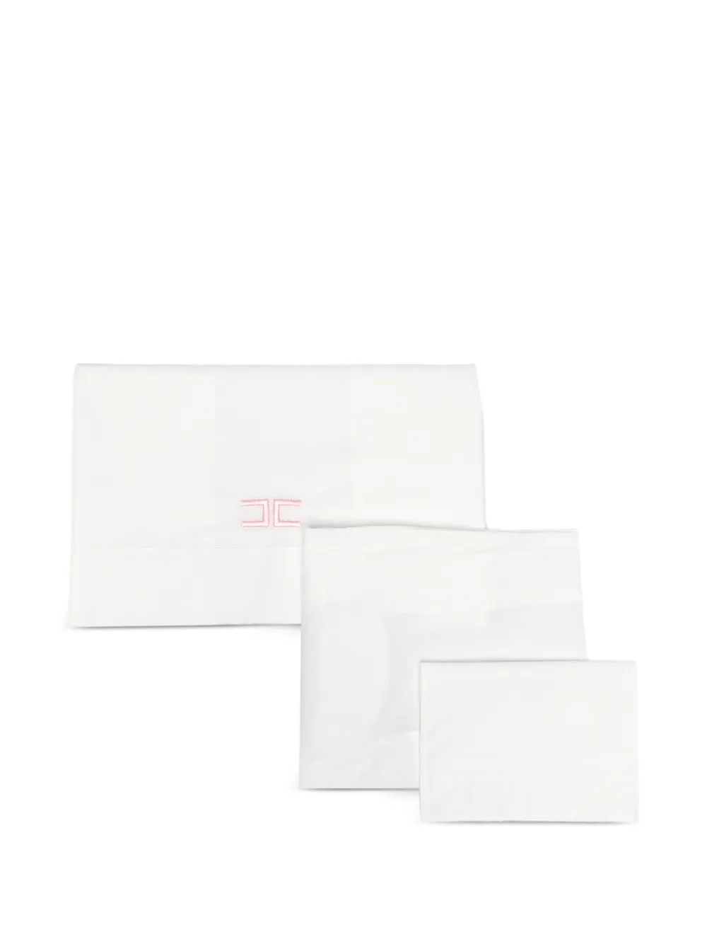 Elisabetta Franchi La Mia Bambina embroidered logo bedding set - Bianco