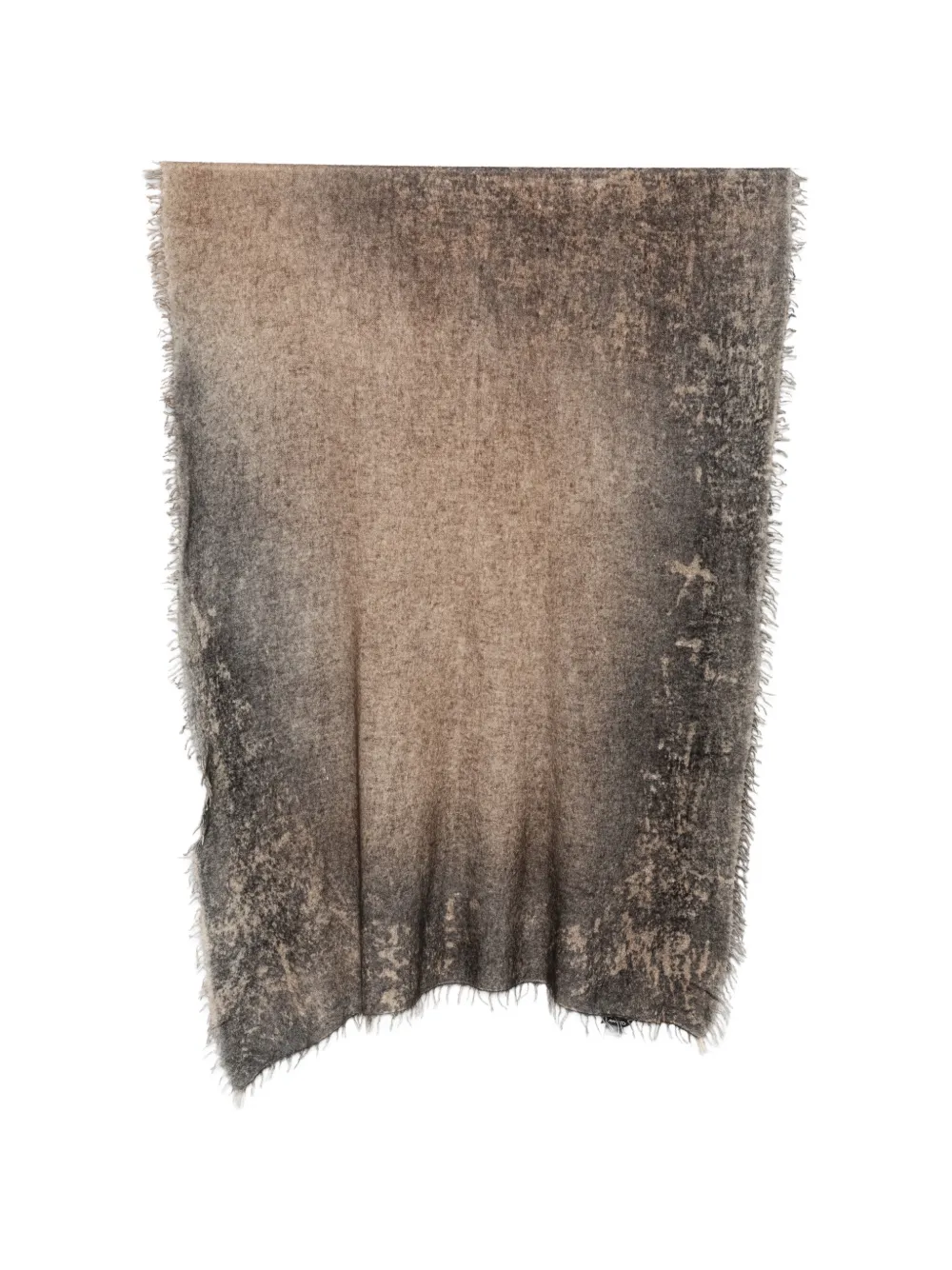 Avant Toi frayed-edge cashmere scarf - Braun