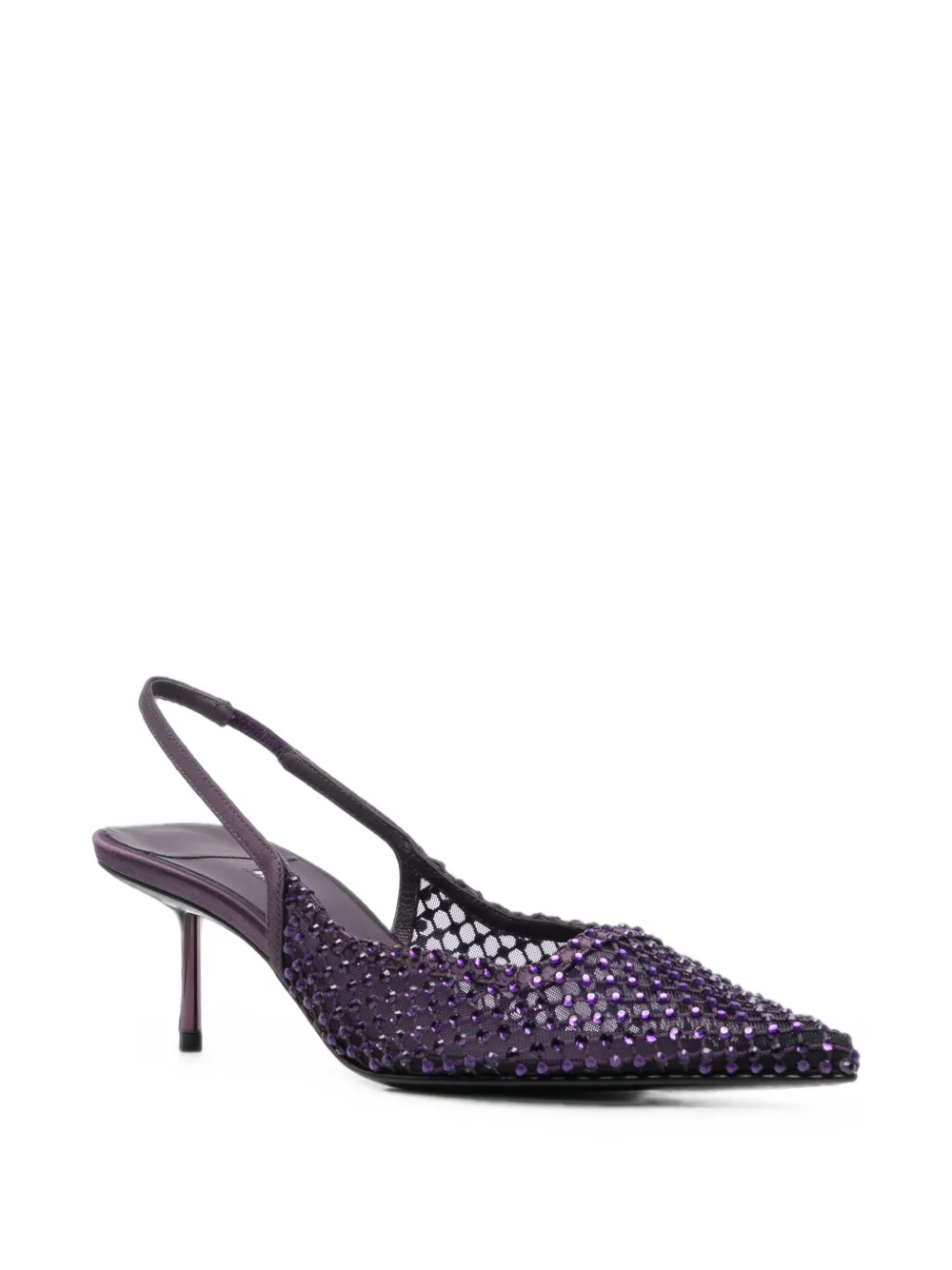 Le Silla crystal-embellished mesh pumps Paars