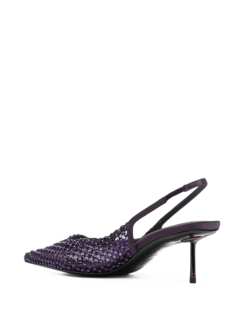 Le Silla crystal-embellished mesh pumps Paars
