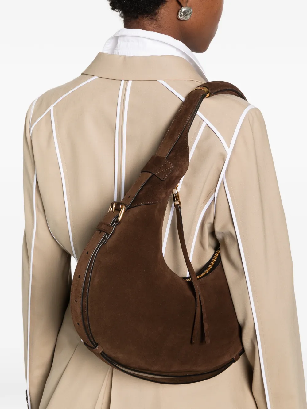 Moschino suede shoulder bag Bruin