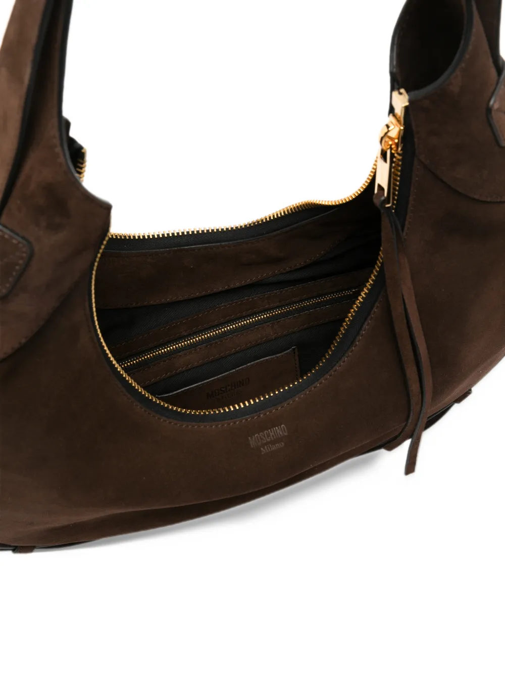 Moschino suede shoulder bag Bruin