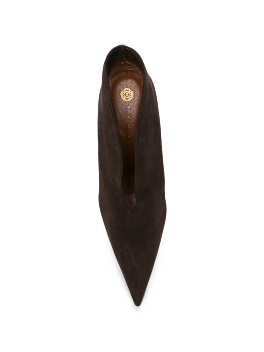 Roberto Festa pointed-toe V-cut leather ankle boots Bruin