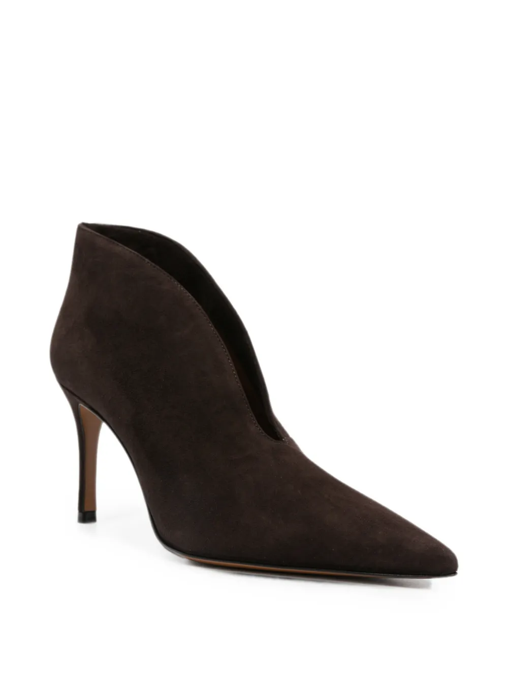 Roberto Festa pointed-toe V-cut leather ankle boots Bruin