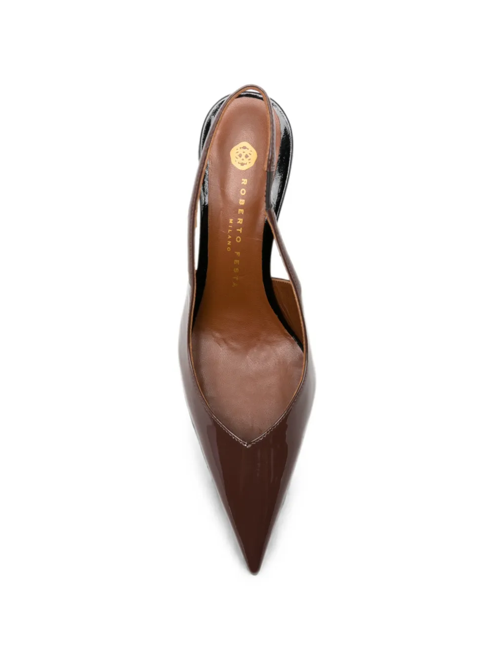 Roberto Festa pointed-toe slingback leather heeled pumps Bruin