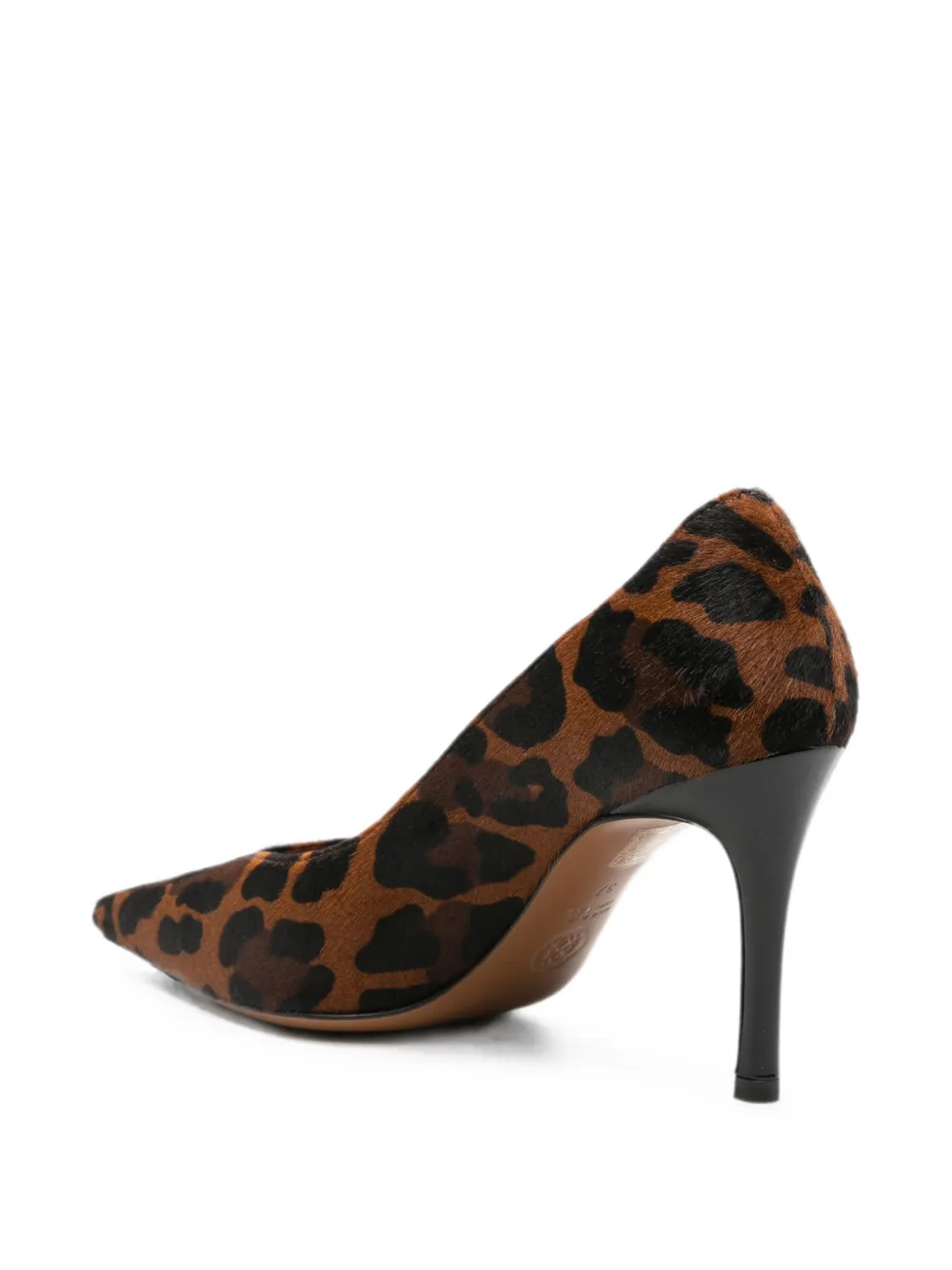 Roberto Festa leopard-print pointed-toe leather heeled pumps Bruin