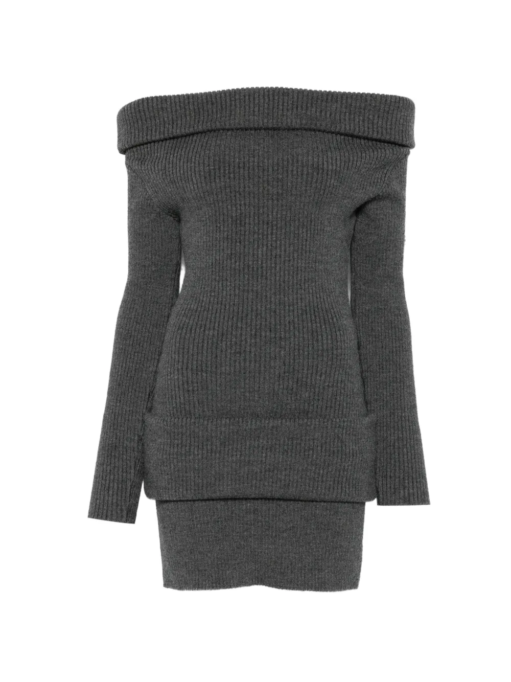 Jean Paul Gaultier off-the-shoulder ribbed-knit mini dress