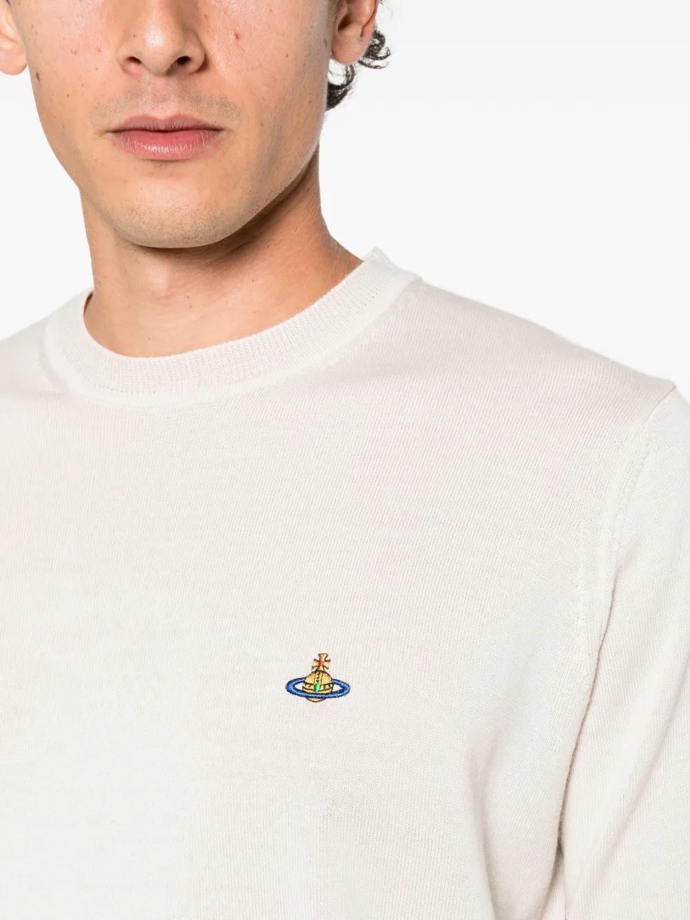 Vivienne Westwood Orb-embroidered sweater Beige