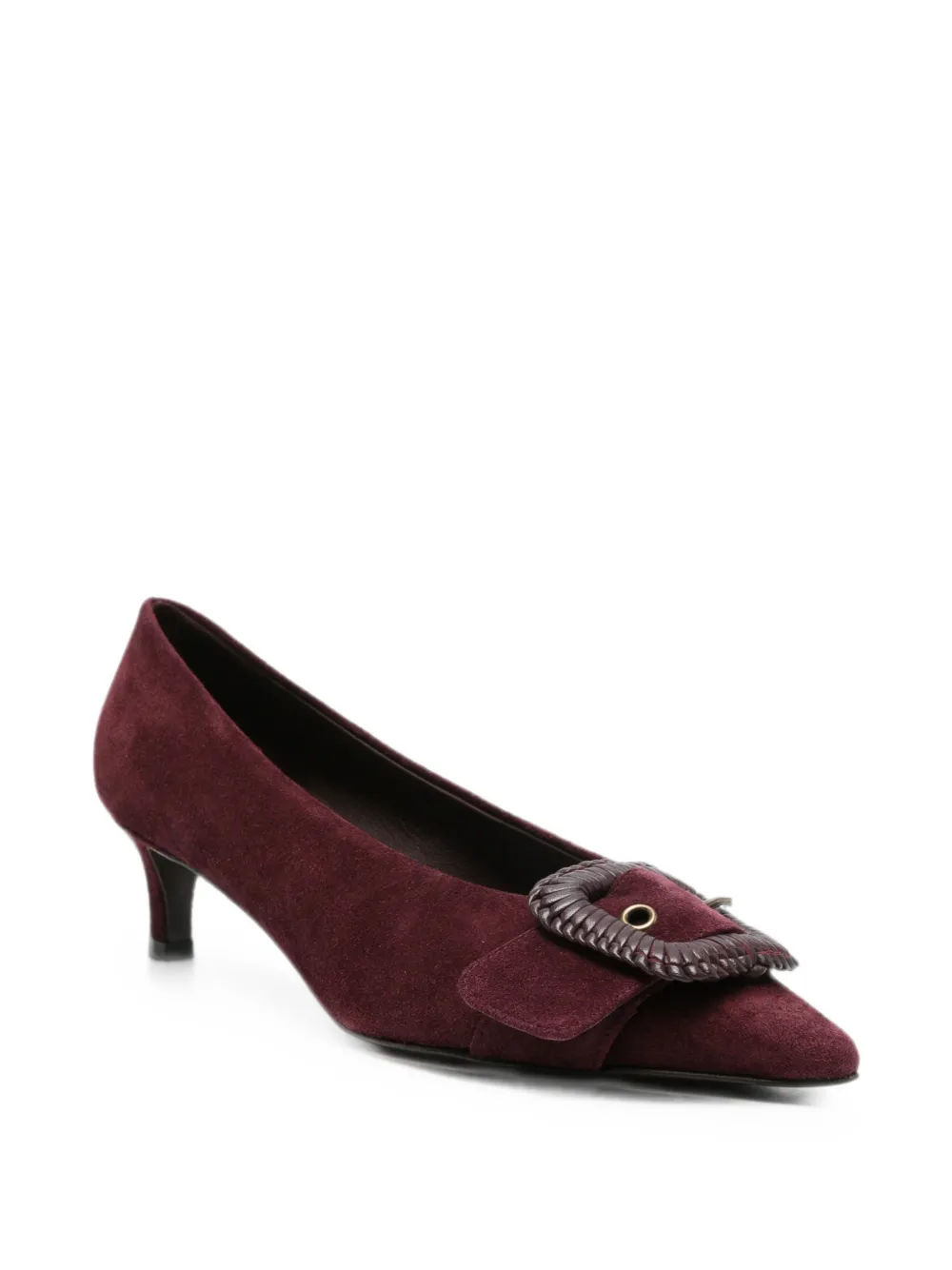Roberto Festa buckle-detail pointed-toe leather heeled pumps Rood