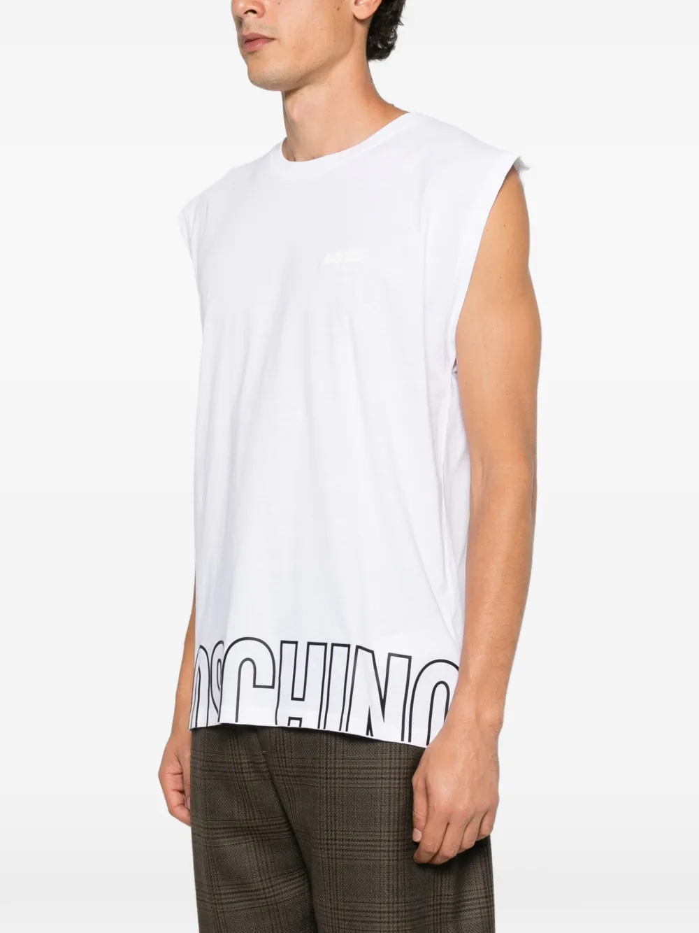 Moschino logo-print T-shirt Wit