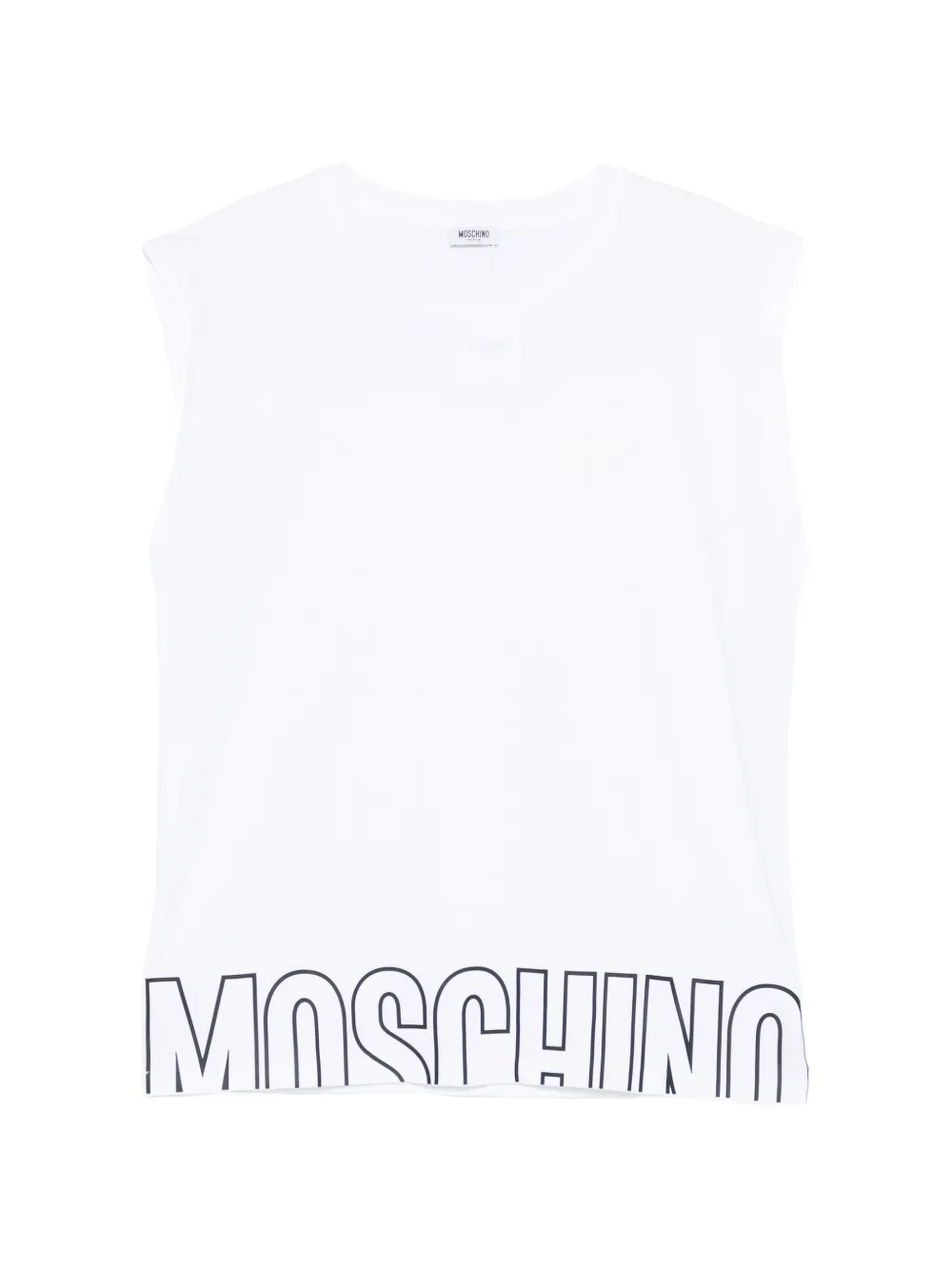 Moschino logo-print T-shirt Wit