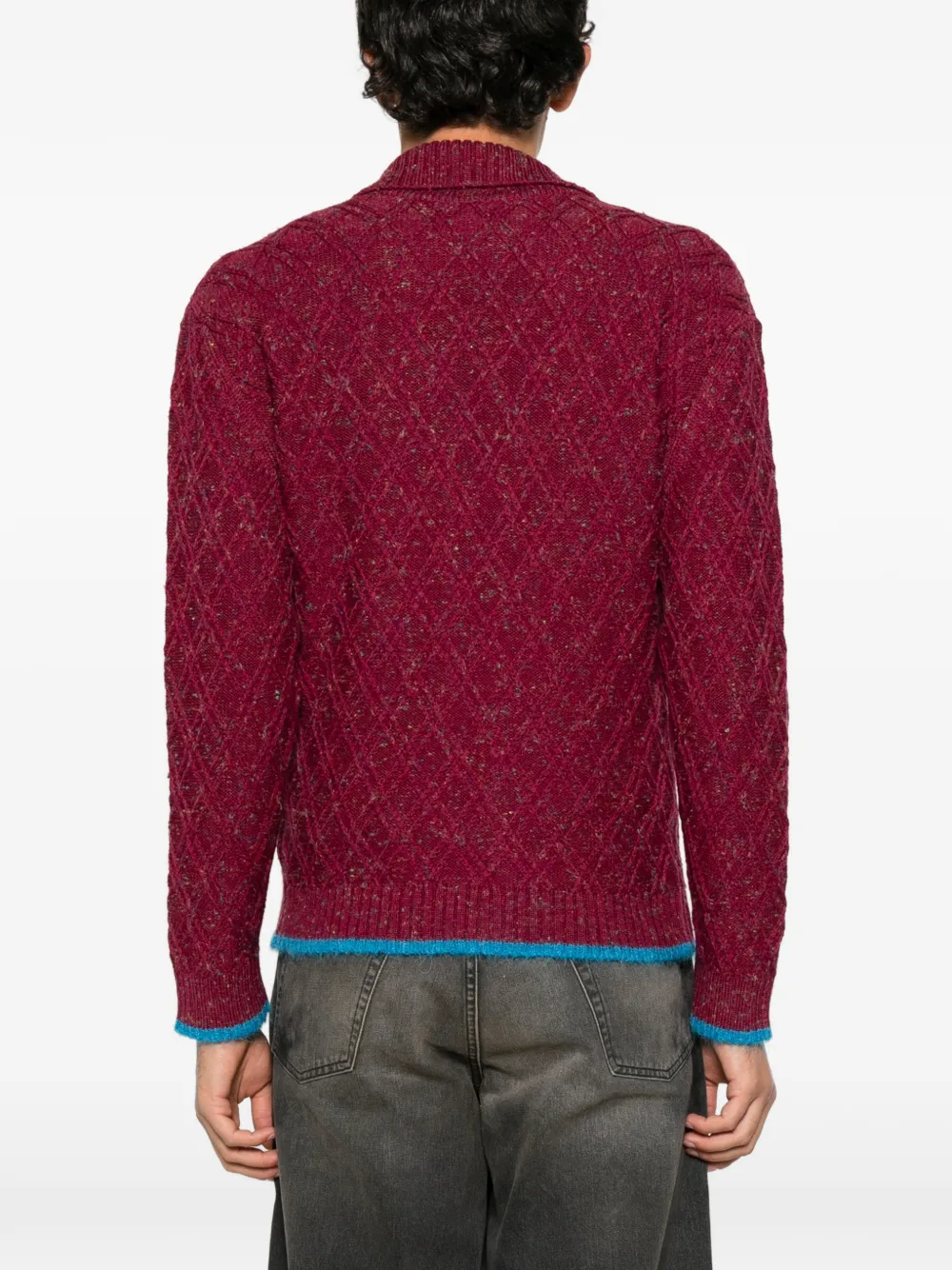 Vivienne Westwood Romy diamond-quilted knit cardigan Rood