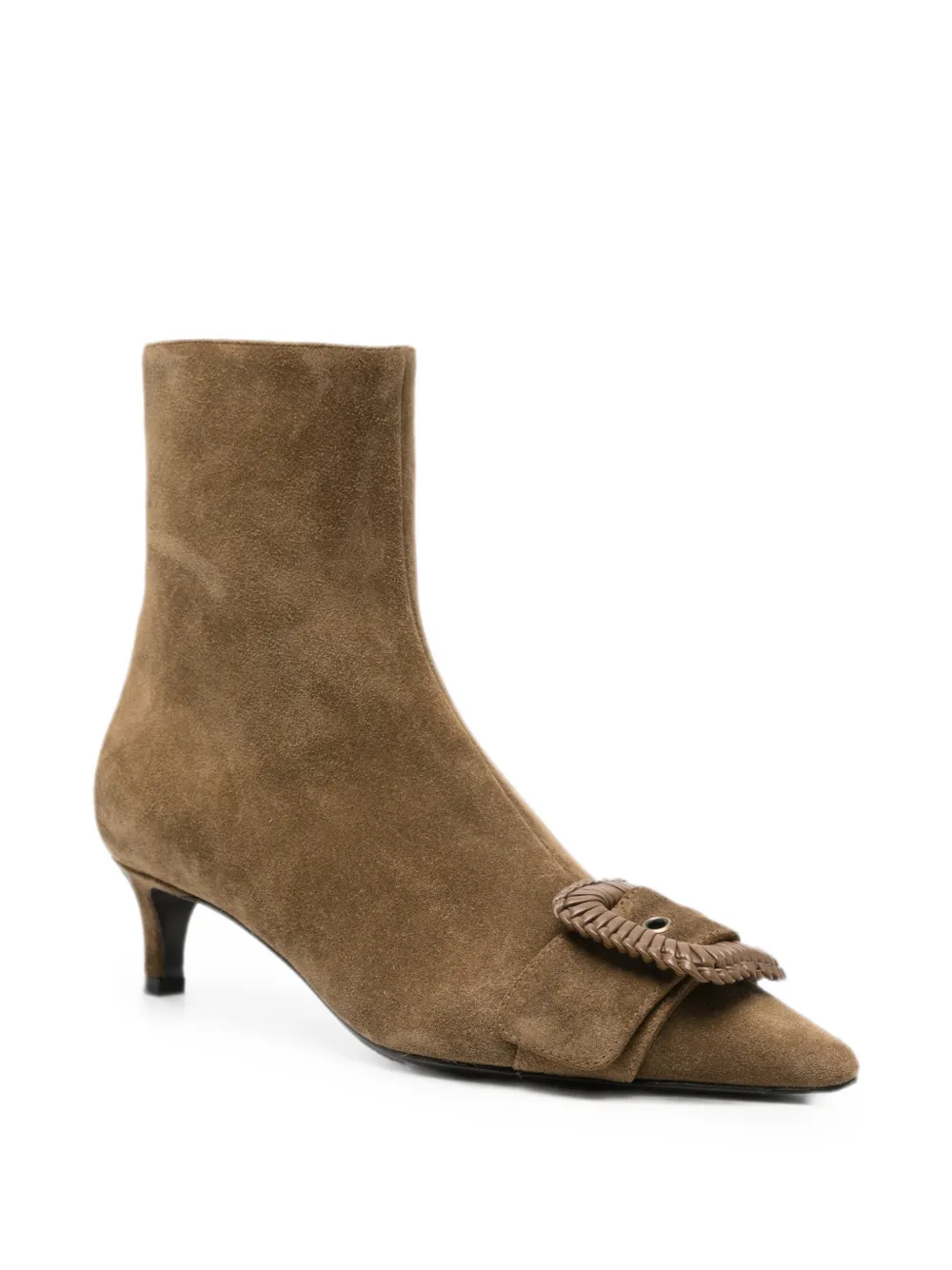 Roberto Festa buckle-detail pointed-toe leather ankle boots Bruin