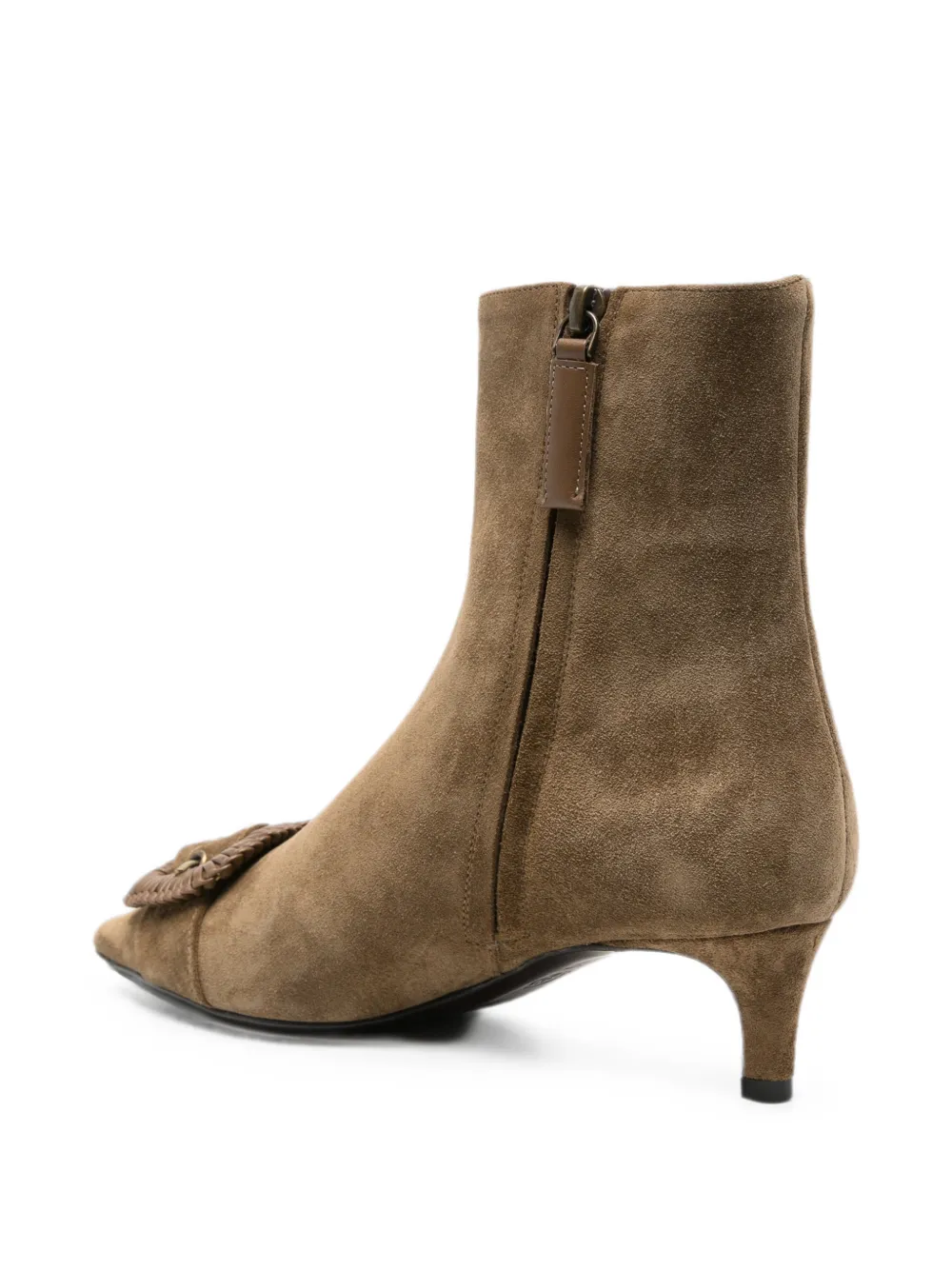 Roberto Festa buckle-detail pointed-toe leather ankle boots Bruin