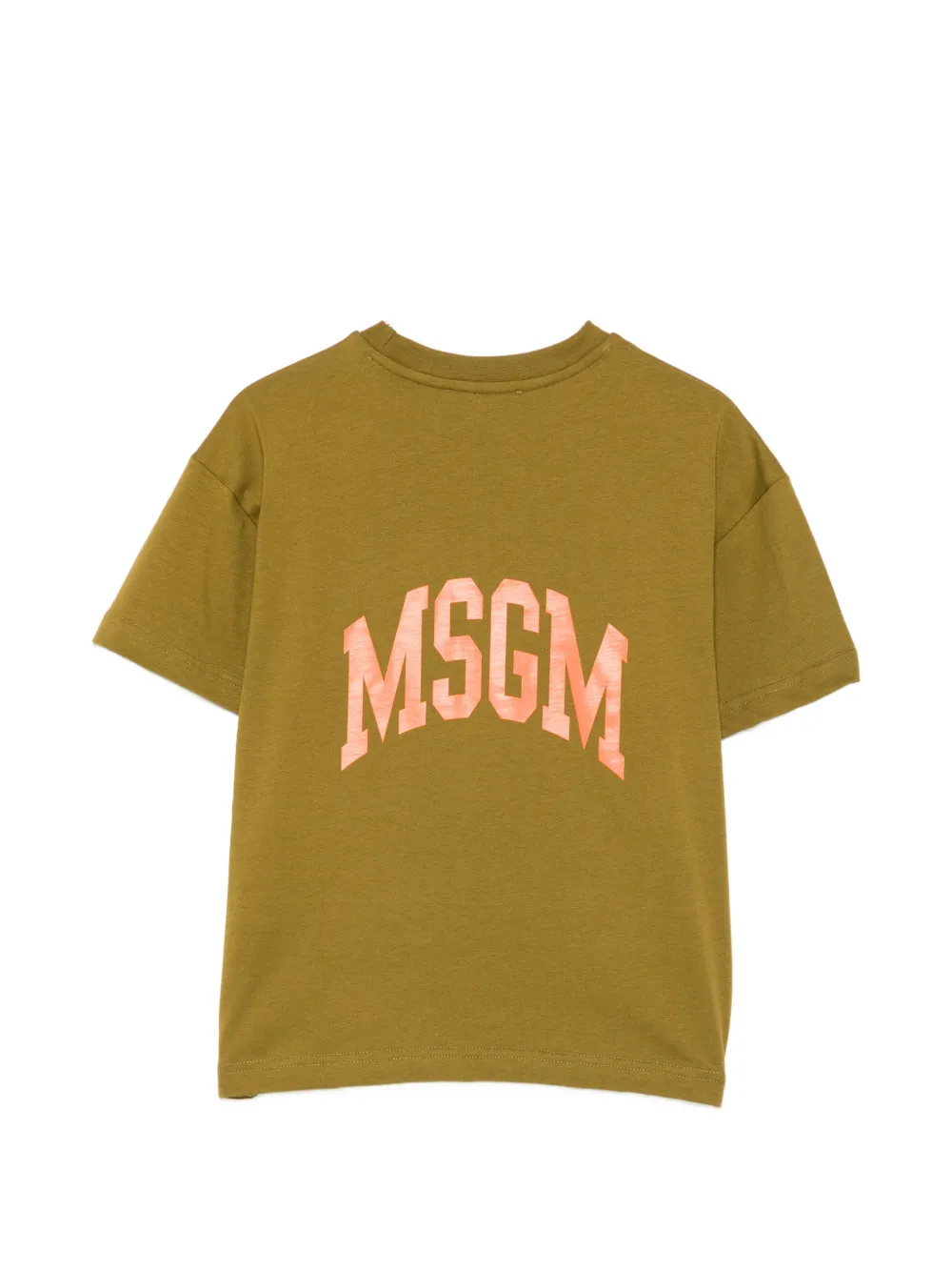 MSGM Kids T-shirt met logoprint Groen